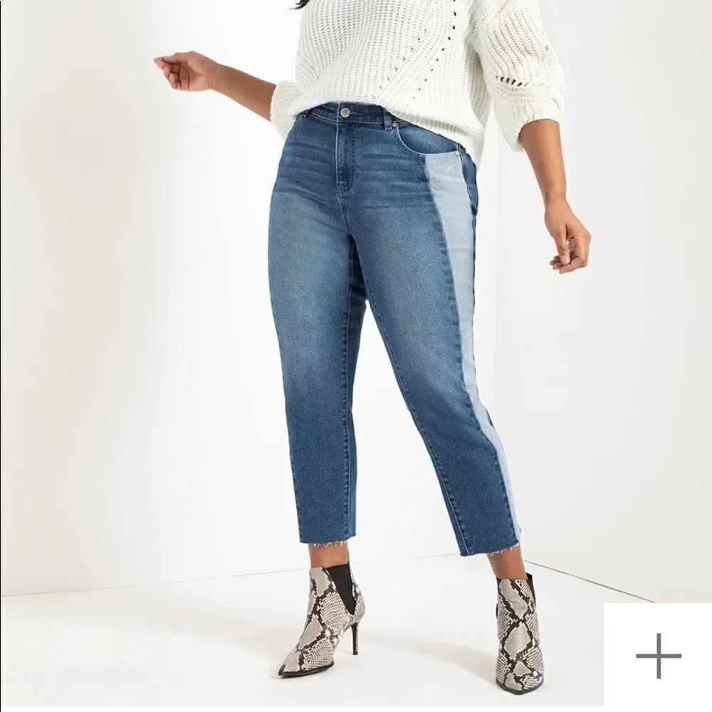 Eloquii Two Tone Jeans NWT